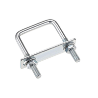 AERCE EXIM Boulon en U carré en acier/alliage d'aluminium robuste pour montage industriel, support structurel sécurisé, écrous personnalisables