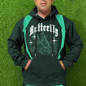 Conjunto de 2 Piezas Unisex de Primera Calidad, Sudadera con Capucha Elástica y Pantalones Cargo de Felpa, Ropa Deportiva Urbana con Logotipo Estampado, 100% Algodón para Invierno - Product Image 5