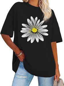 Loose Fit Cotton Oversized <b>Tshirt</b> for Women OEM Factory Custom Fashion Tee with <b>Heat</b> <b>Press</b> Print - Product Image 6
