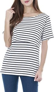 Ensemble de 3 pièces pour femme, hauts d'<span class=keywords><strong>allaitement</strong></span> de maternité, t-shirt d'<span class=keywords><strong>allaitement</strong></span> à manches courtes - Product Image 2