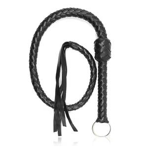 Látigo de caballo de cuero PU trenzado portátil, Mango antideslizante, cultivo de equitación ligero, juego de rol, Cosplay, entrenamiento, accesorios de equipo de jinete - Product Image 6