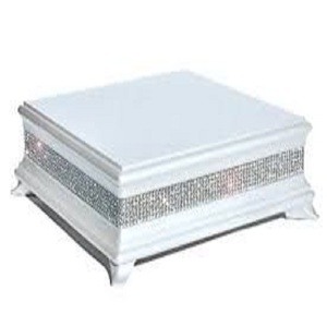 แท่นวางเค้กโลหะประดับลูกปัดไข่มุกแฟนซีสีดำกลางโต๊ะจานเสิร์ฟอาหารขนม - Product Image 5