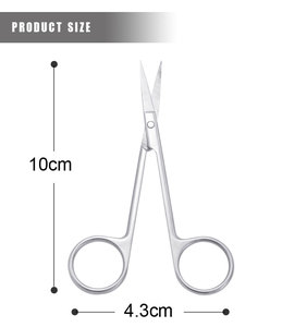 Ciseaux à ongles manucure de qualité de marque pointe de flèche extra fine lame en acier inoxydable incurvée poignée en plastique cuticule pédicure - Product Image 4