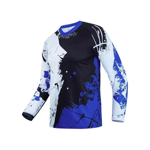 Meilleur prix Maillot de motocross à manches longues pour homme Respirant Teint uni Vêtement de course d'hiver Taille plus disponible Vente en ligne - Product Image 6