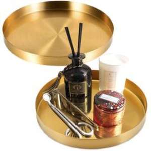 Plateau de service en laiton vintage fabriqué à la main conçu pour les décorations de maison et les cérémonies festives traditionnelles - Product Image 2