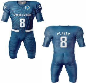 Uniforme de football américain, vêtements de sport de couleur unie pour les équipes et les joueurs, manches courtes, respirant et imprimé grande taille - Product Image 6