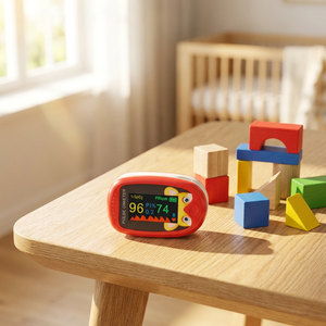 Oxymètre de pouls pour enfant, moniteur de saturation en oxygène sanguin pédiatrique, oxymètre rechargeable pour enfants, mesure du SpO2 - Product Image 1