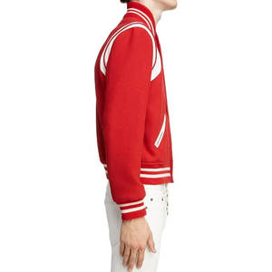 Chaqueta universitaria de alta calidad de fabricante OEM, chaquetas universitarias personalizadas con mangas de cuero, demanda de los clientes, ropa para hombre - Product Image 4