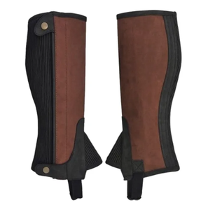 Direct Factory Horse Riding Half Chaps Custom Leather Western Style Equestrian Half Amara Chaps Nouveau design - Product Image 1