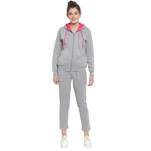 Chándal ligero para mujer, tela transpirable, pantalones ajustados, cintura elástica, chaqueta con cremallera, ideal para correr, gimnasio y actividades de fitness - Product Image 1