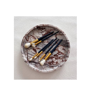 ชุดชามหินอ่อนสีดำทำด้วยมือสุดหรูที่วางหินอ่อนที่บ้านเครื่องประดับผลไม้ห้องนั่งเล่นและห้องรับประทานอาหารสำหรับขาย - Product Image 2