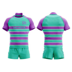 Venta al por mayor mejor conjunto de uniformes de rugby cómodo transpirable de secado rápido sublimado uniforme de rugby con logotipo personalizado y diseño - Product Image 3