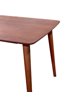 Enlander Ensemble de salle à manger moderne de 6 places avec design rectangulaire en bois de frêne brun massif pour la maison, la villa, l'hôtel et le restaurant - Product Image 5