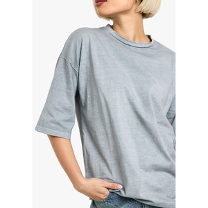 เสื้อยืดผู้หญิงฤดูร้อนปี 2026 ผ้าฝ้าย 100% สีพื้น คอกลม แขนสั้น สไตล์ลำลอง แบบพื้นฐาน - Product Image 3