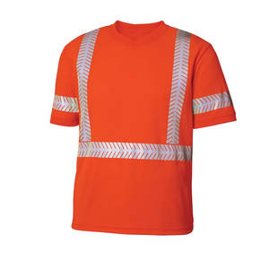 T-shirt de sécurité uni et teint en couleur unie T-shirt de sécurité confortable pour hommes de grande taille à prix raisonnable T-shirt de sécurité pour vêtements de travail - Product Image 1