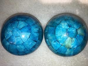 Boule décorative en résine blanche sur mesure avec incrustation sculptée, boule traditionnelle en os incrusté pour la décoration intérieure - Product Image 5