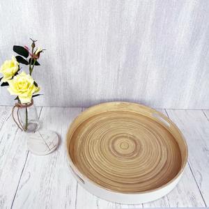 Bandeja de bambú hilado de color natural para servir frutas secas, bandeja de artículos para el hogar de primera calidad para decoraciones del hogar - Product Image 6