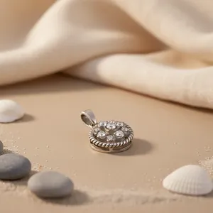 Pendentif en argent 925 fait main avec zircone cubique et finition or rose, style religieux, à porter au quotidien, charme pour femme, cadeau - Product Image 3