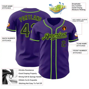Maillot de baseball personnalisé 100% polyester sublimé ou brodé Uniforme d'équipe Maillot de baseball à séchage rapide - Product Image 4