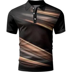 Logotipo personalizado 3D impreso sublimación de impresión de secado rápido deportes uniforme más tamaño camiseta Polo personalizado hombres polos - Product Image 3