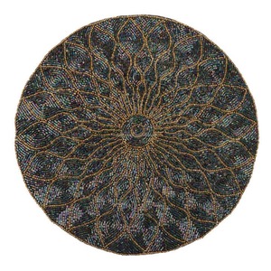 Ensemble de chemin de table et de sets de table en perles et en argent pour la décoration de mariage et l'utilisation en cadeau de mariage, chemin de table - Product Image 2