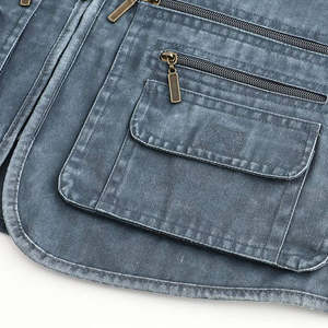 Gilet en toile épaisse lavée de haute qualité pour homme, en coton délavé chimiquement, style streetwear décontracté, idéal pour l'hiver, séchage rapide, personnalisable OEM - Product Image 6