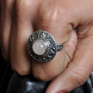 925 Sterling Silver <b>Rose</b> <b>Quartz</b> Wedding Shape <b>Ring</b> for Ladies Bezel Setting Inlay Party Jewelry Gemstone Bulk Cab <b>Rings</b> - Product Image 6