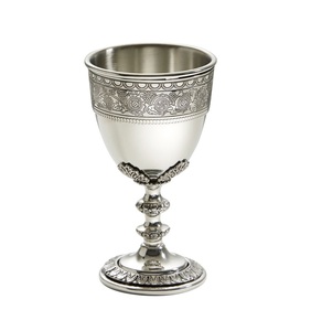 Vaso de Cóctel de Aluminio Hecho a Mano con Acabado Plateado de Diseño Clásico de Lujo TQC de 300 ml para Uso en Restaurantes, Bares, Hoteles y Fiestas - Product Image 1