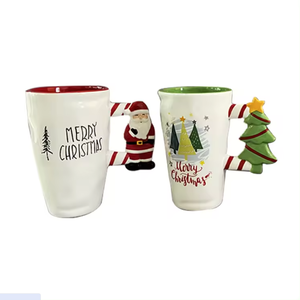 Taza navideña de 500ML con una taza con asa de Papá Noel para bebidas navideñas - Product Image 1