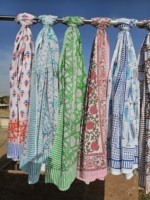 Pareo Sarong de Mujer con Estampado Paisley Hecho a Mano, 1 Pieza, Multicolor, para Playa y Fiesta, Secado Rápido, Cubre Traje de Baño Sexy
