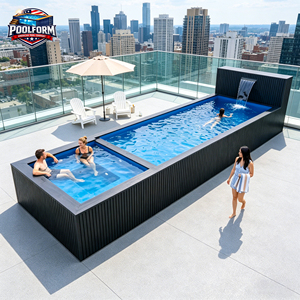 Complete Set Above Ground <b>Pool</b> with Integrated Filter System Modern Prefabricated Fiberglass Swimming <b>Pool</b> - Product Image 6