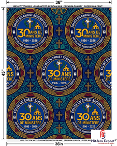 Custom African Wax Print Fabric Manufacturer Church Celebration Anniversary Convention Uniform Textile Supplier OEM ODM Service - Product Image 1