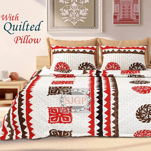 Edredón Reversible Urbania con 2 fundas de almohada acolchadas, venta al por mayor india, textil de lujo estampado para el hogar, algodón súper suave para hoteles - Product Image 1