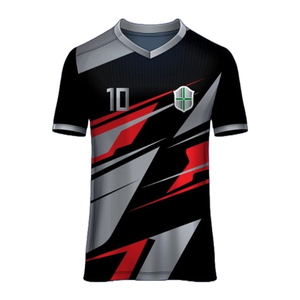 Maillot de football en maille de polyester léger à séchage rapide personnalisé de haute qualité, vêtements de sport confortables pour les matchs d'entraînement imprimés - Product Image 6