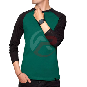 เสื้อคอตตอนแขนยาวของผู้ชายผ้าคอตตอนโพลีเอสเตอร์ระบายอากาศได้ดีแห้งเร็วและมีลวดลายสีพื้น - Product Image 2