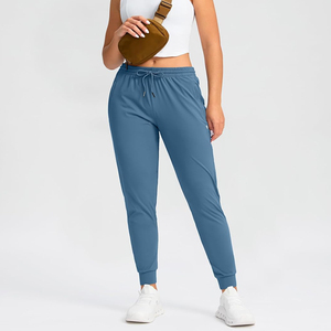 Pantalones deportivos unisex azul cielo, pantalones de chándal suaves como la mantequilla, ligeros, elásticos, transpirables, para gimnasio - Product Image 1