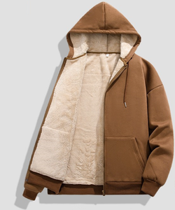 Sudaderas Sherpa para Hombre, Sudadera con Capucha Elegante de Invierno, Interior Suave de Sherpa, Cómoda para Uso Diario - Product Image 6