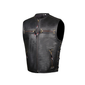 Nuevo Chaleco de Cuero para Motocicleta, Impermeable, Cortavientos, Transpirable, Estampado, para Hombre, Invierno, Personalizable con Logotipo - Product Image 2