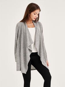 Suéter informal de manga larga para mujer, ropa de invierno lisa, cárdigans de punto en cascada, calidad superior - Product Image 3