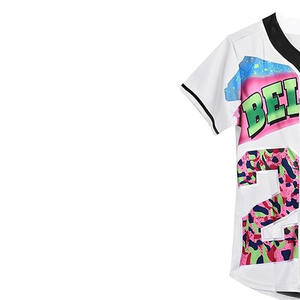 Camisetas de béisbol de poliéster transpirables personalizadas para mujer OEM uniformes deportivos impresos estilo al por mayor pedido a granel disponible - Product Image 3