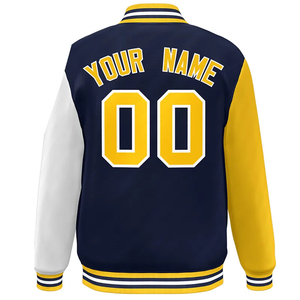 Veste universitaire Letterman en polyester style bombardier à col montant grande taille pour hommes, enduite d'hiver avec logo personnalisé, personnalisable, fabricant - Product Image 4