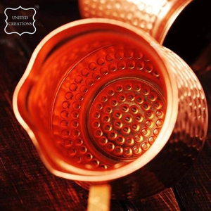 Cafetera turca ecológica, tetera hecha a mano de excelente calidad, tetera turca de Metal elegante de forma redonda de excelente calidad - Product Image 2