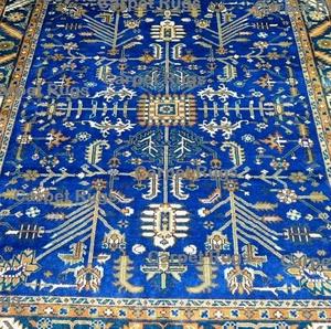 Hariz oushak พรมขนสัตว์คุณภาพระดับพรีเมี่ยม8x10พรมแบบดั้งเดิมสีแดงเข้มแบบเรื่องราวที่ตัดกันสำหรับห้องนั่งเล่นพื้นที่สวดมนต์ - Product Image 4