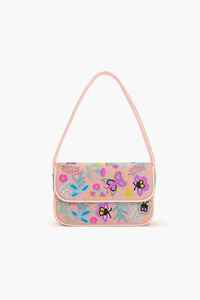 Ladies Embroidered Purse with <b>Belted</b> Strap and Zipper Closure - Product Image 4