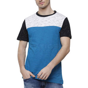 Camiseta de calle transpirable antibolitas de alta calidad para hombre, cómoda tela de poliéster/algodón sólida - Product Image 1
