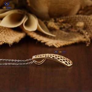 0.204 TDW pendentif en diamant rond taille brillant avec chaîne en or jaune certifié/non certifié diamant Cvd bijoux en diamant - Product Image 4