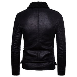 Conjunto de chaqueta de cuero para hombre, chaqueta personalizada de marca privada, de cuero genuino para motocicleta, 100% - Product Image 3