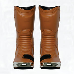 Bottes de moto en cuir véritable pour hommes / Bottes de moto pour hommes / Nouveau design de chaussures de moto en gros - Product Image 1