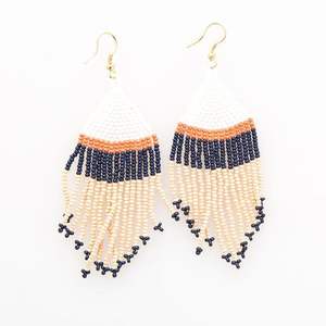 Pendientes colgantes de flecos largos hechos a mano de la mejor calidad para mujer, joyería de moda con cuentas personalizable - Product Image 2