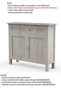 2025 Solid Wood Side Cabinet With Drawers And <b>Cupboard</b> Storage For Home Furniture Living Room Space <b>Organizer</b> And Daily Use - Product Image 2